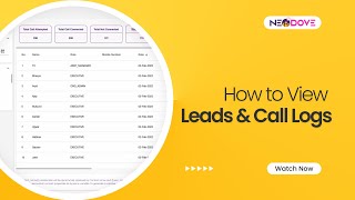 How to View Leads and Call Logs