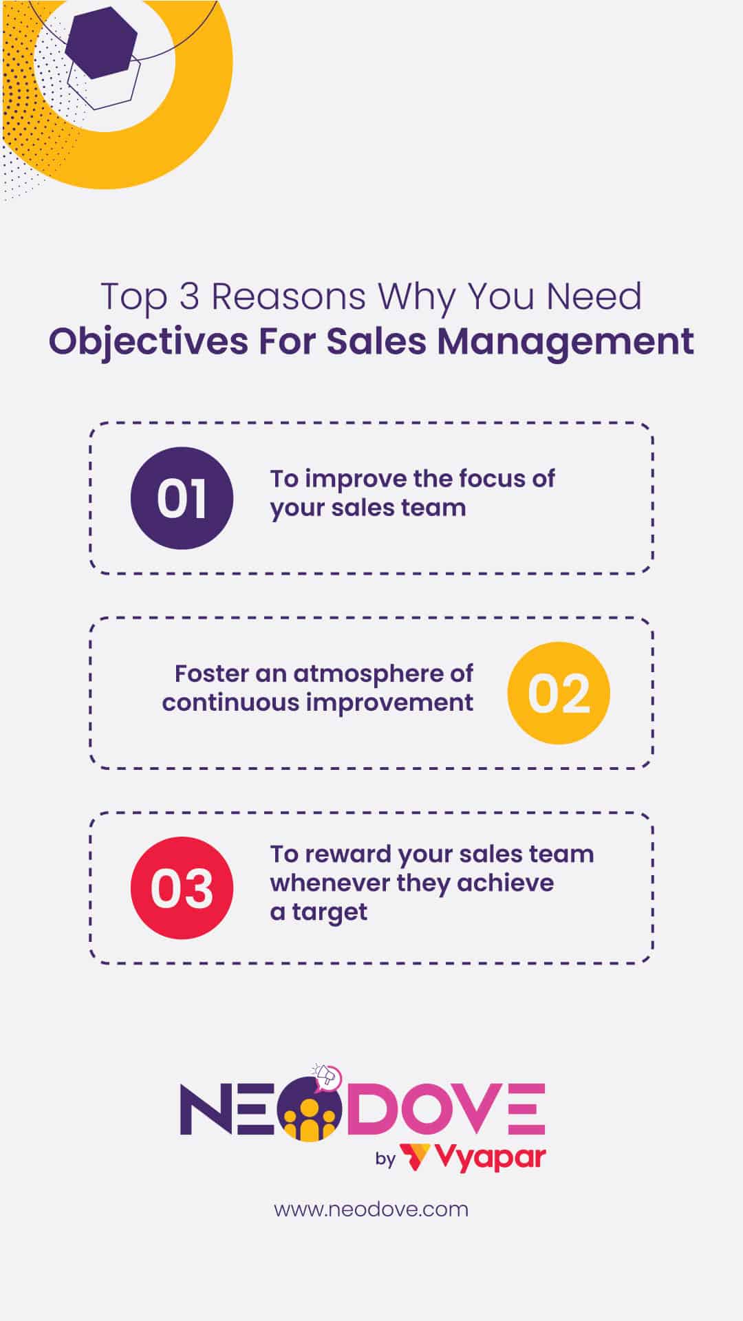 Reasons why you need sales management objectives - NeoDove