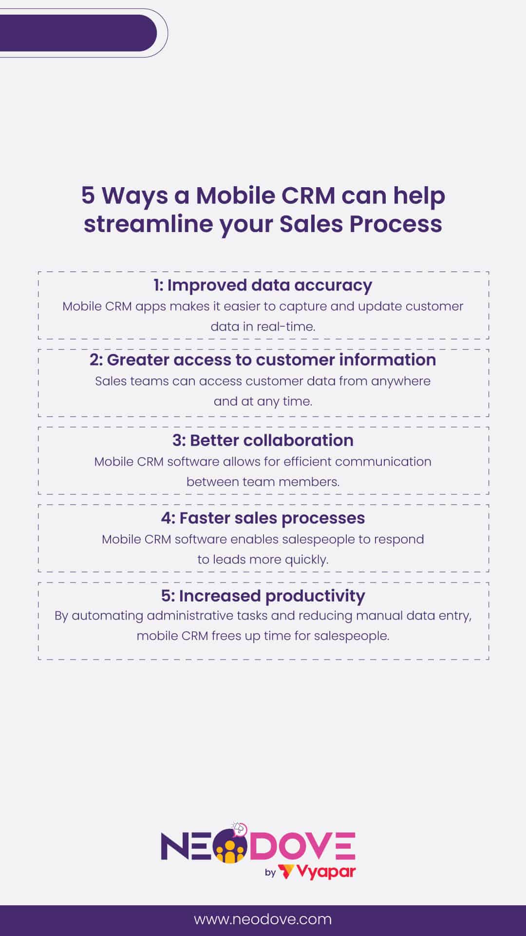 5 Ways a Mobile CRM can streamline your Sales Process - NeoDove