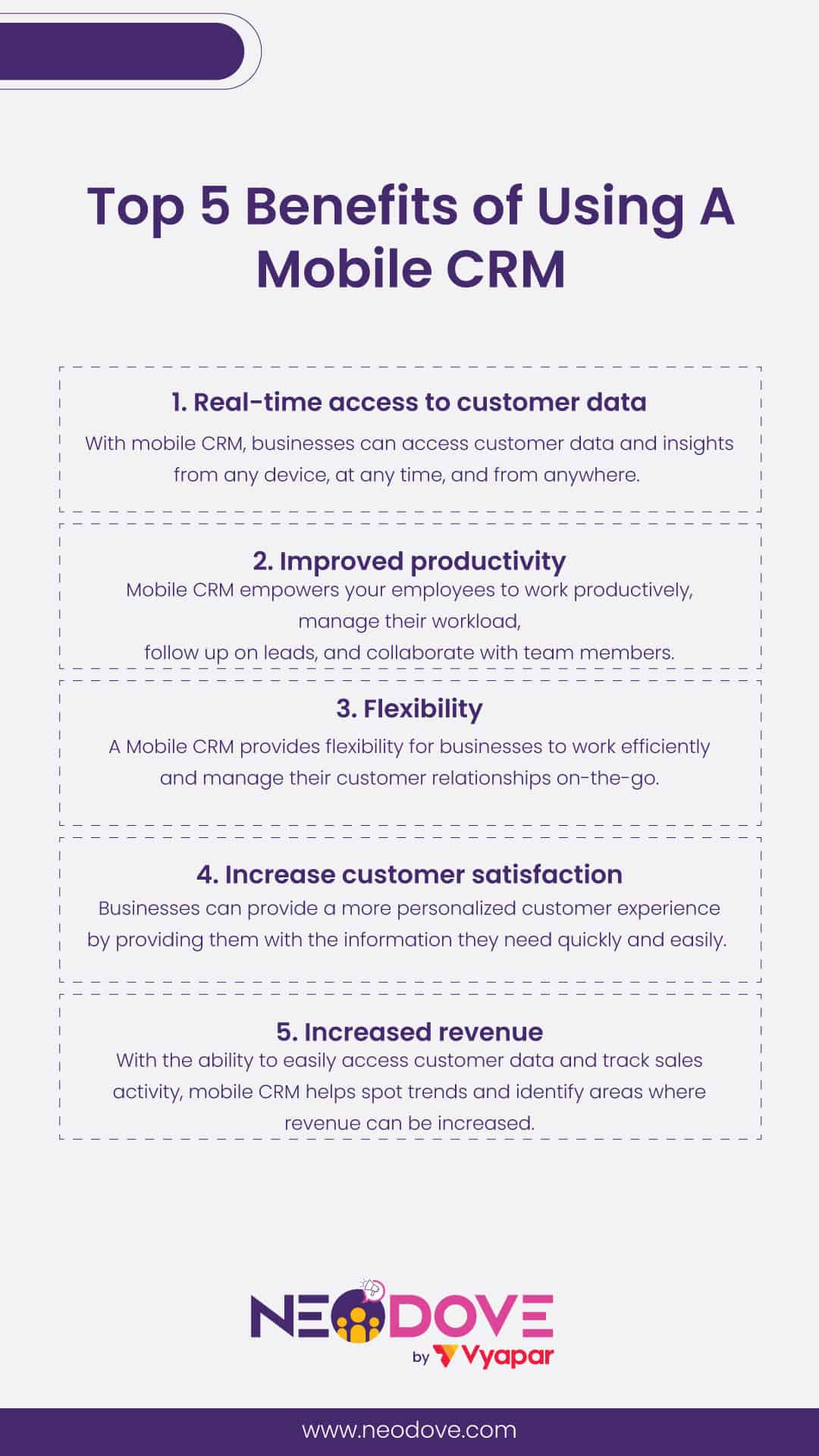 Top 5 Benefits of Using A Mobile CRM - NeoDove
